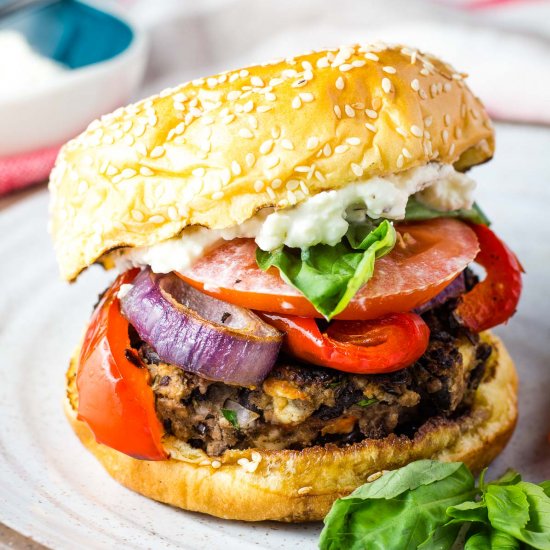 Mediterranean Black Bean Burgers