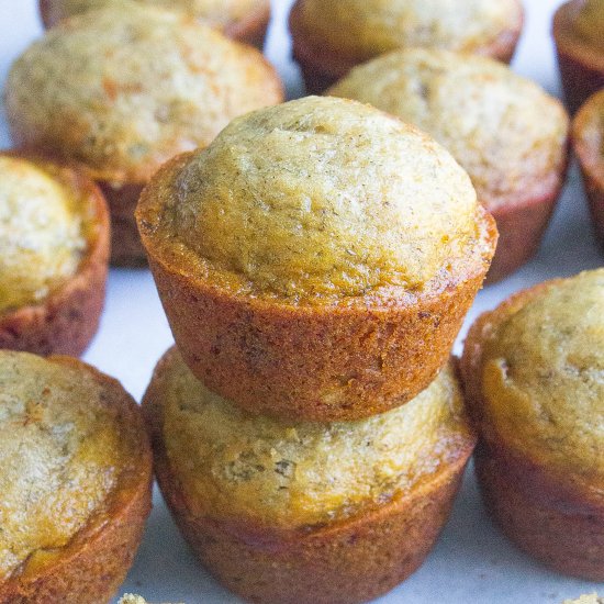 Healthy Banana Nut Muffins