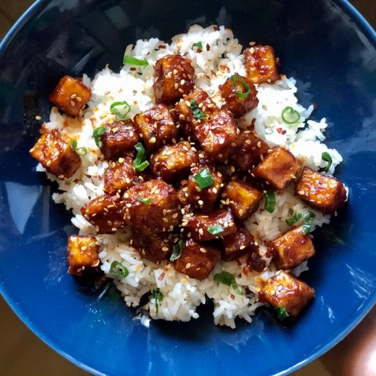 Sticky Sesame Tofu