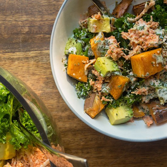 Kale and Buffalo Chicken Salad