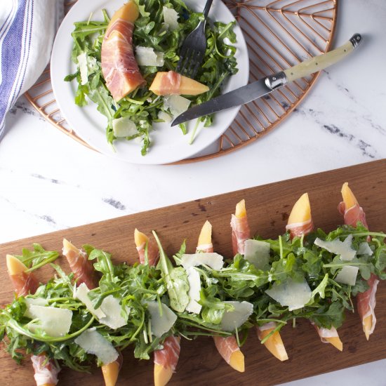 Prosciutto, Melon & Arugula Salad