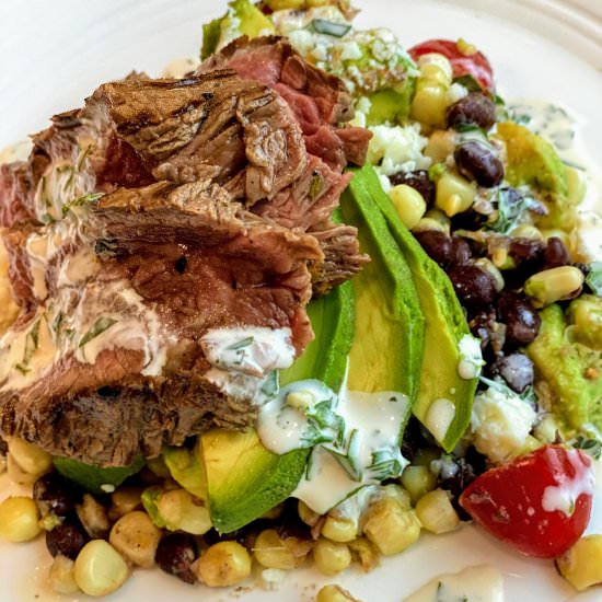 Carne Asada with Corn Salad