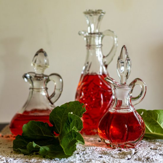 Homemade Rhubarb vinegar