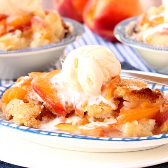 Easy Peach and Nectarine Cobbler