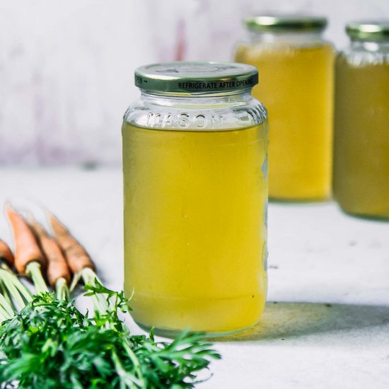 Carrot Tops Vegetable Broth