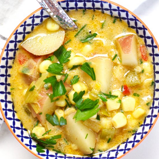 Corn Potato Leek Chowder