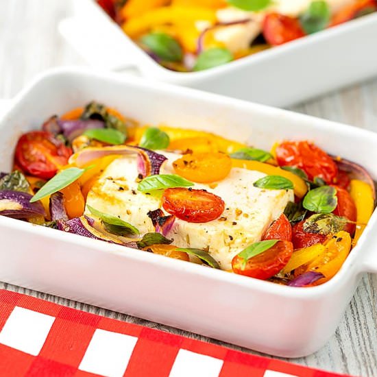 Baked Feta Cheese with Tomatoes