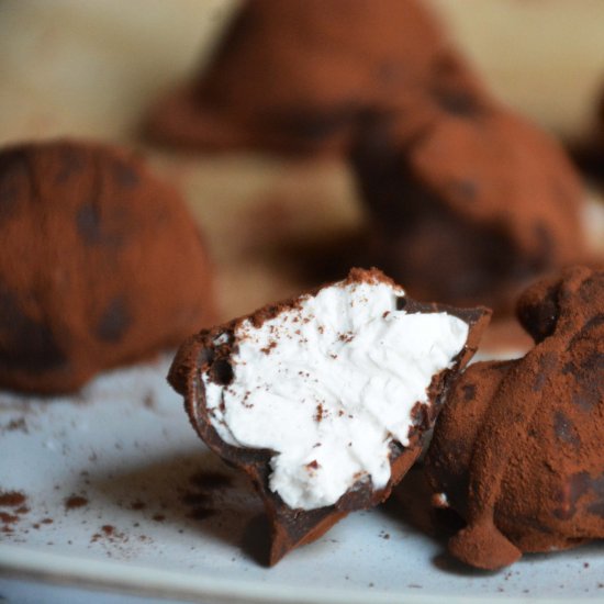 Whipped Cream Chocolate Truffles