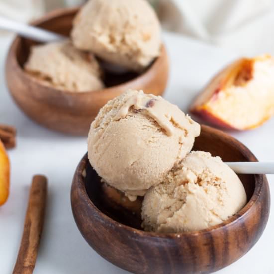 Cinnamon Peach Ice Cream