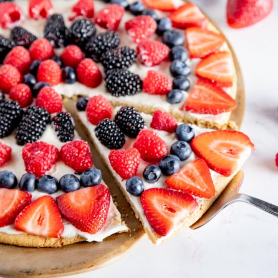 Sugar Cookie Fruit Pizza