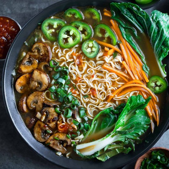 Mushroom Ramen Soup Bowls