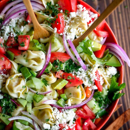 Greek Tortellini Pasta.Salad