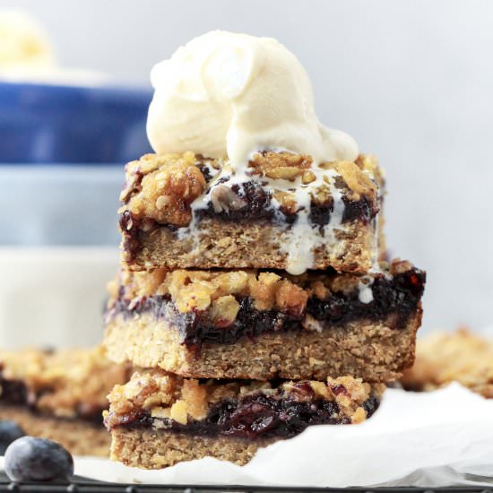 Blueberry Oat Crumble Bars