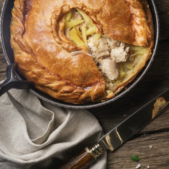 Chicken, Ham Hock and Leek Pie