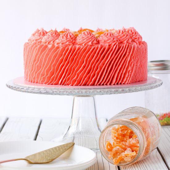 Grapefruit Cake with Ruffles