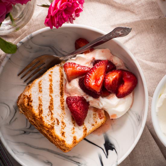 Grilled Angel Food Cake w Berries