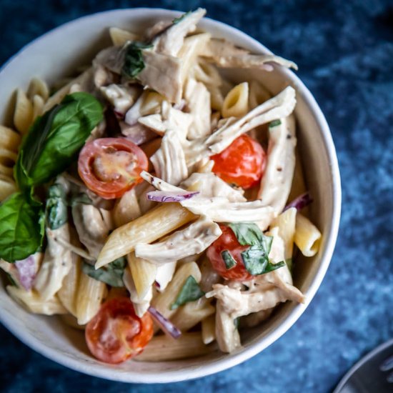 Honey Mustard Turkey Pasta Salad