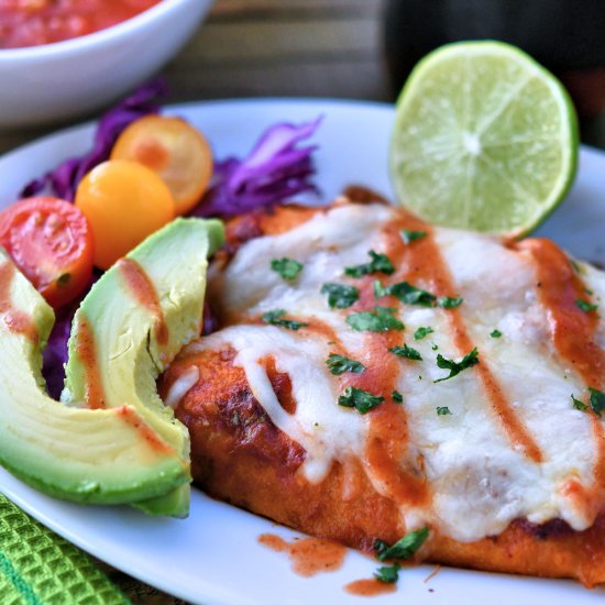 Creamy Salsa Chicken Enchiladas