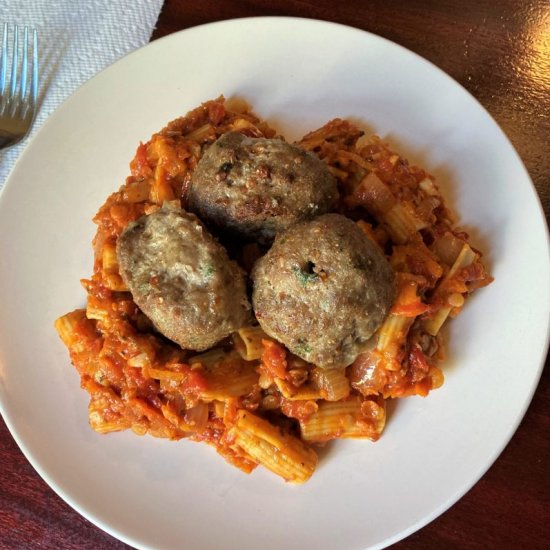 Meatballs with Lentil Marinara