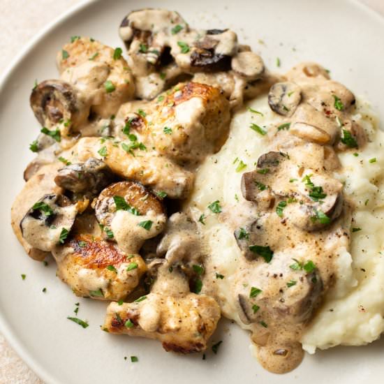 creamy chicken stroganoff