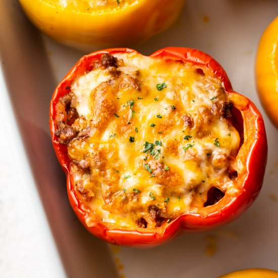 ground beef stuffed peppers