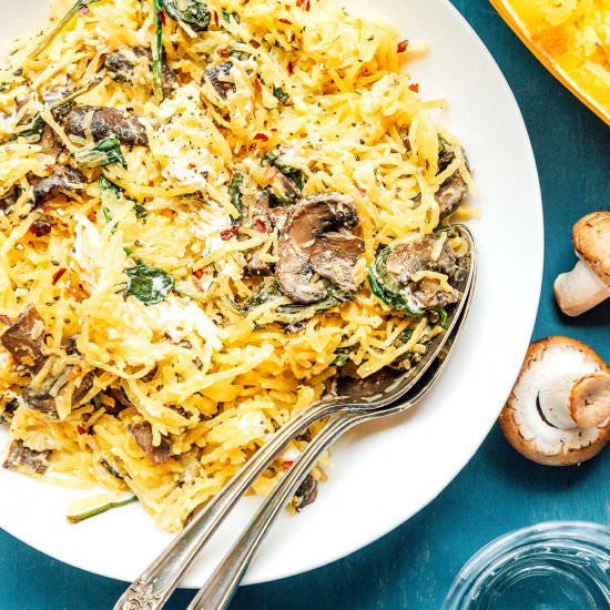 Spaghetti Squash with Mushrooms