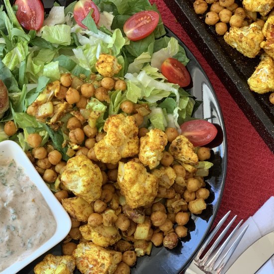 Curry Cauliflower & Chickpea Salad