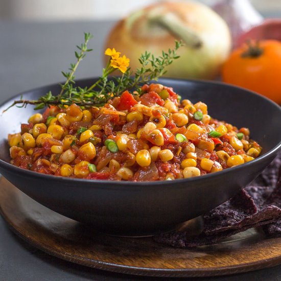 Corn and Roasted Tomato Salsa