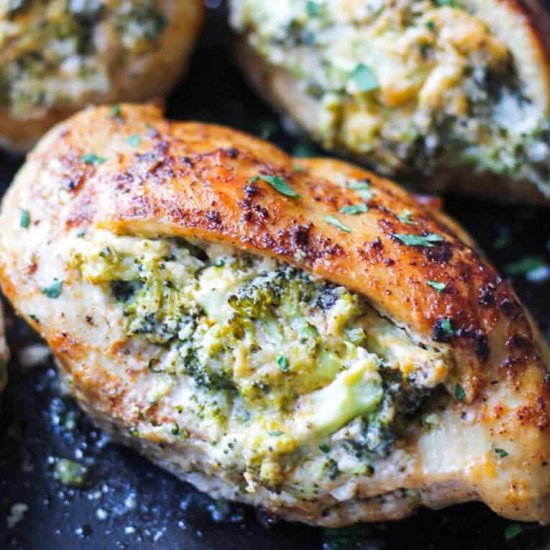 broccoli and cheese stuffed chicken