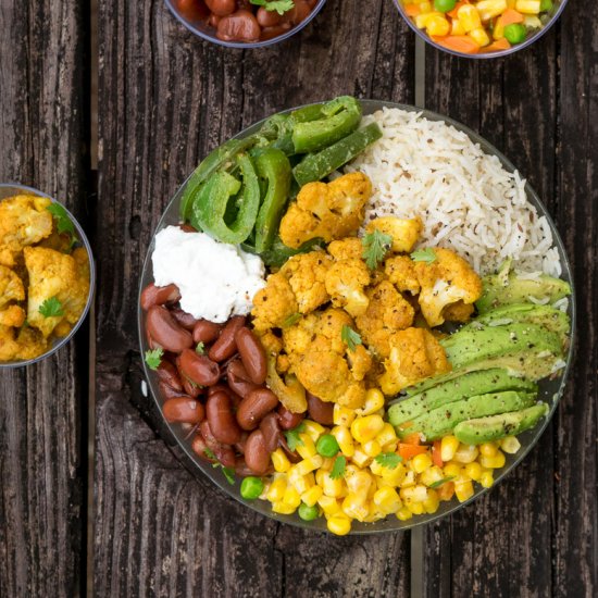 HEALTHY CAULIFLOWER BURRITO BOWL