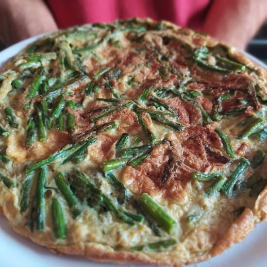 Easy Crispy Asparagus Frittata