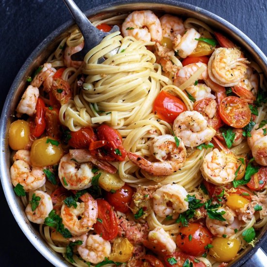 Prawn and Lemon Linguine