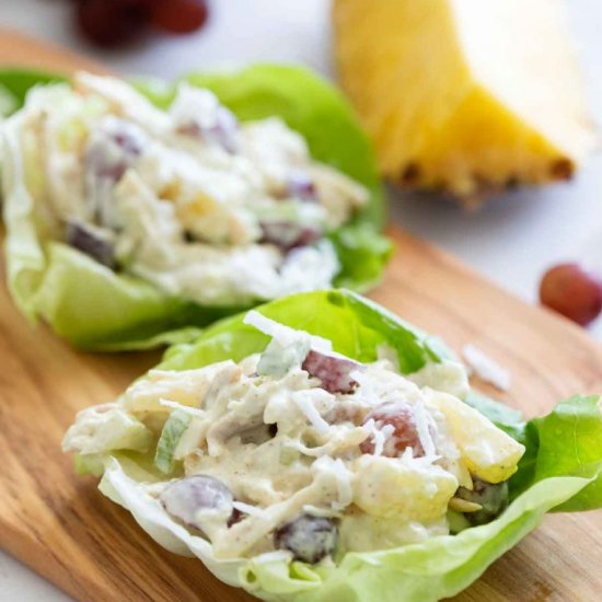 Tropical Chicken Lettuce Wraps