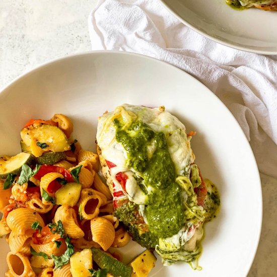 30 Minute Air-Fried Caprese Chicken