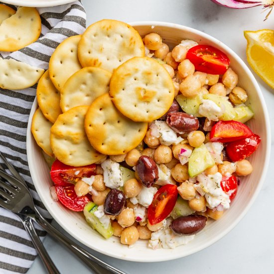 Vegan Chickpea Greek Salad