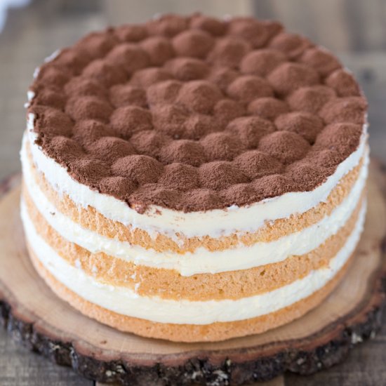 Small tiramisu cake