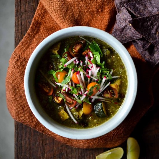 Tomatillo & Black Bean Soup