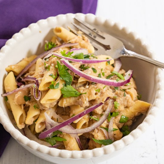 Tuna Chickpea Pasta Salad