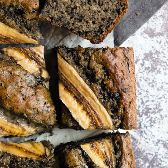 Black sesame banana bread