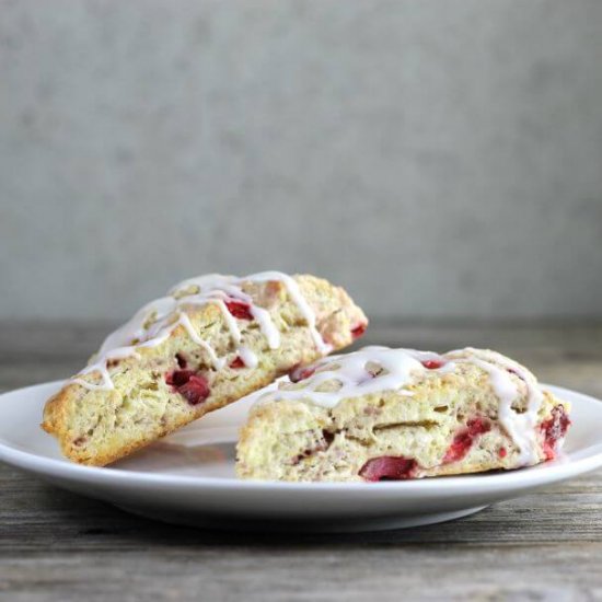 Lemon Strawberry Scones