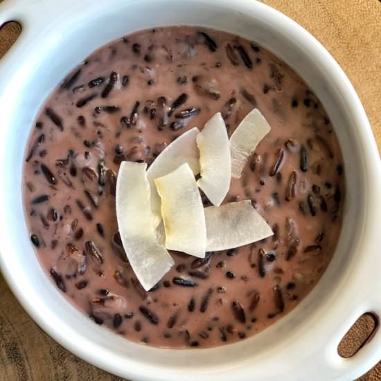 Black rice pudding