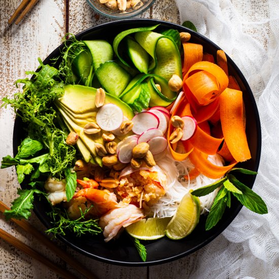 Lemongrass Shrimp Vermicelli Bowls