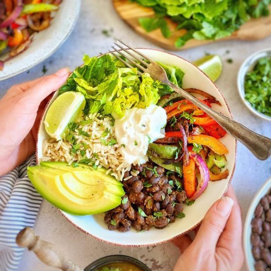 Vegan lack Bean Burrito Bowl