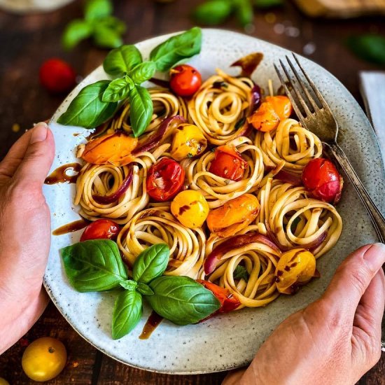 Vegan Cherry Tomato & Basil Pasta