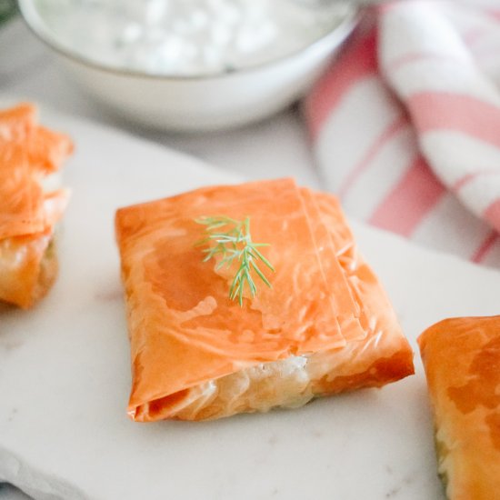 Spanakopita with Homemade Tzatziki