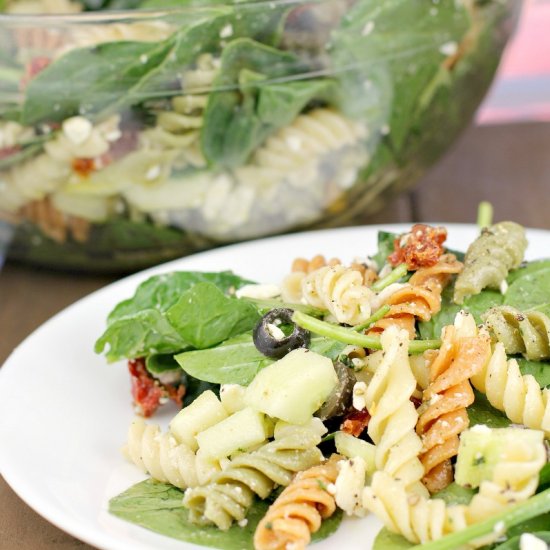 Rotini Pasta Salad with Spinach