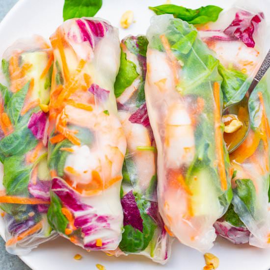 Fresh Spring Rolls + Peanut Sauce