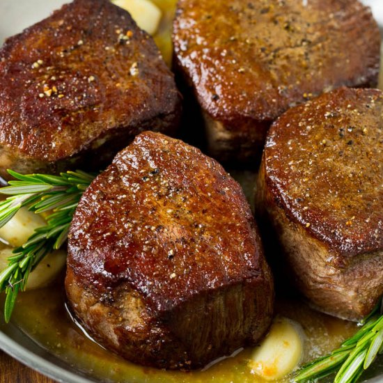 Filet Mignon with Garlic Butter