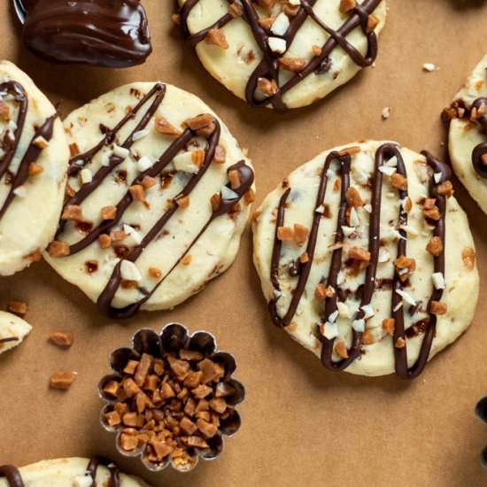 Chocolate Almond Toffee Cookies