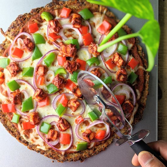 Cauliflower Crust paneer tikka pizza